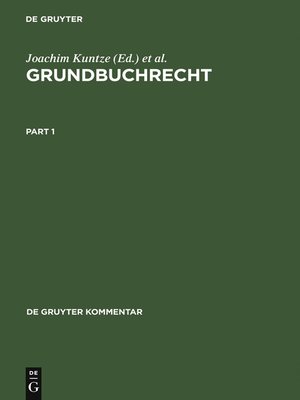 cover image of Grundbuchrecht
